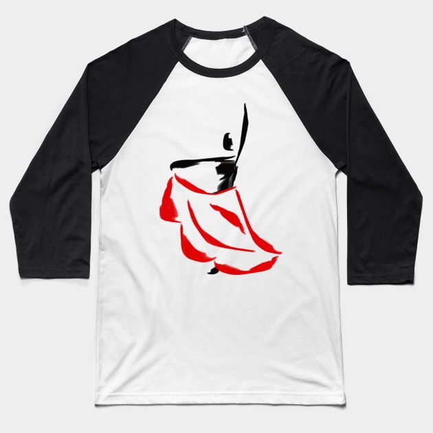 Dancer Baseball T-Shirt by Like Water